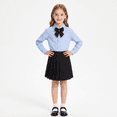 thumbnail image 7 of Junboys Children's Long Sleeve School Uniform Shirt - Casual Dress Top for Everyday, Great Back to School Clothes for Kids, Classic Button-Free Shirt for Comfort,Black 100, 7 of 7