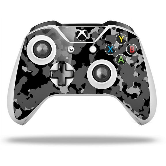 WraptorSkinz Decal Skin Wrap Set works with 2016 and newer XBOX One S / X Controller WraptorCamo Old School Camouflage Camo Black (CONTROLLER NOT INCLUDED)