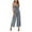 Gray, variant on QATAINLAV Women's Casual Loose Overalls 2025 Summer Sleeveless Wide Leg Pant Rompers Pleated Elastic Waist One Piece Jumpsuits with Pockets Green S