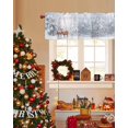 thumbnail image 3 of Christmas Snow View Valances for Windows, Elk Forest Tree White Brown Winter Rod Pocket Valance Short Window Treatments Curtains for Kitchen Bathroom Bedroom Decor, 60 x 14 In, 3 of 9