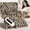 Leopard, variant on Bound-Edge Design Heating Pad 12 x 24 IN, 210 GSM,Dark Blue