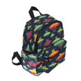 thumbnail image 2 of FORMRS Kids School Backpack with Front Zippered Pocket 12" Student Travel Daypack, Colorful Space Cat, 2 of 6