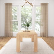 Plank+Beam 72 Modern Dining Table for 6, Solid Wood Rectangular Dining Table for Kitchen/Dining Room, Blonde Wirebrush