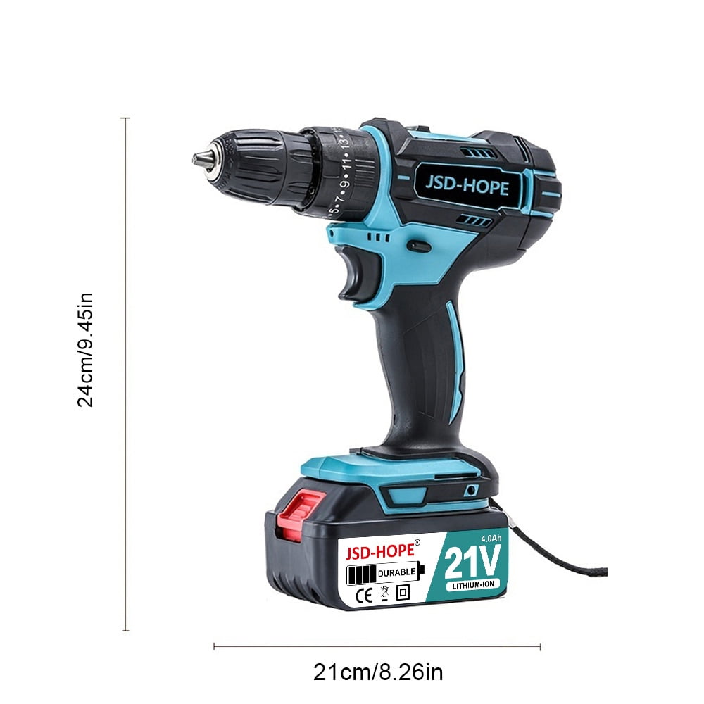 High-Power Brushless Cordless Drill/Driver, Multi-Function Lithium-ion Electric Screwdriver for Home Use