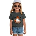 thumbnail image 5 of Staki Kids Fall Shirts Girls Halloween Shirt T-Shirt Fall Cotton Short Sleeve Tees(Dark Gray,2-3 Years), 5 of 5