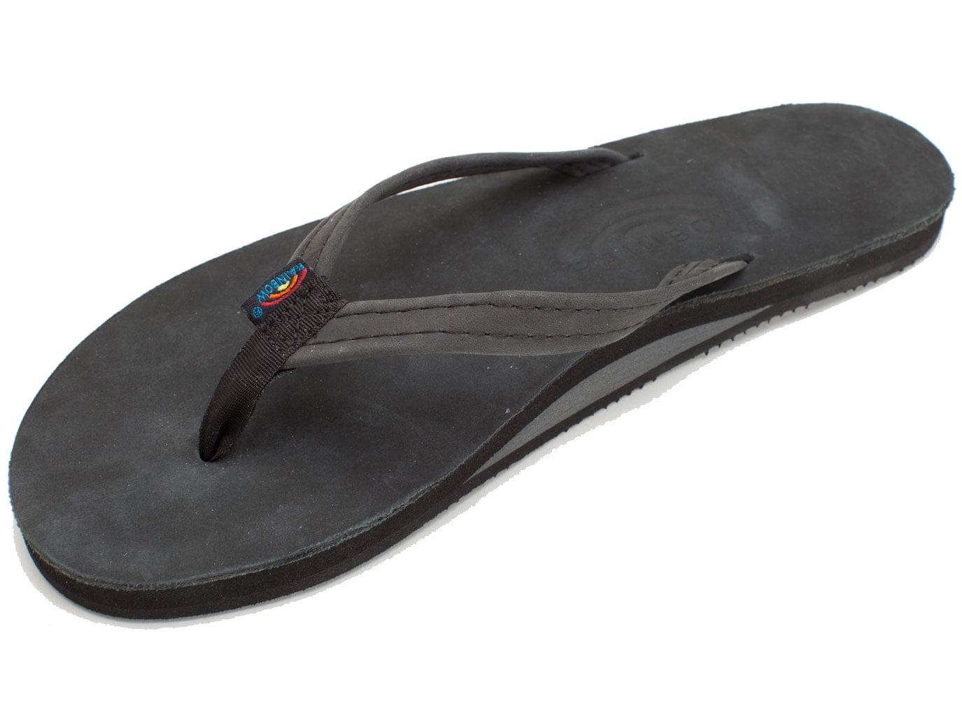 rainbow leather flip flops womens