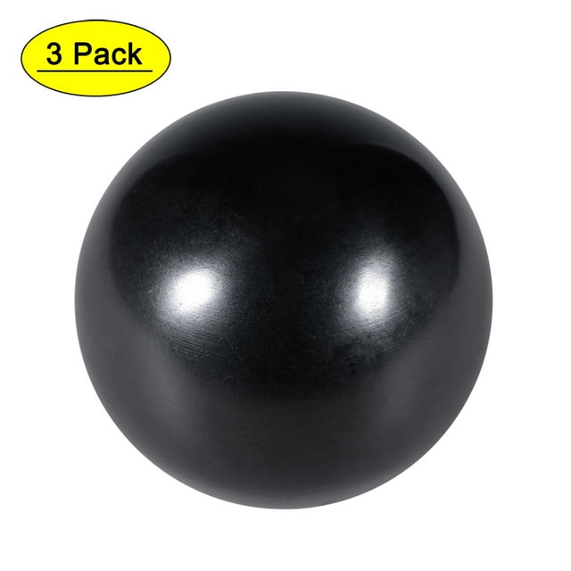 Uxcell M10 Rosca hembra 40mm Diámetro Perilla de bola de plástico negra 3 paquetes