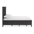 thumbnail image 3 of Fritz Queen Size Storage Bed - Three Panel - Beveled Top - Black Solid Wood, 3 of 4