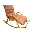 thumbnail image 2 of Mecedora con respaldo tapizado, silla planeadora para Patio, balcón, interior Estante naranja y dorado, 2 of 10