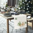 thumbnail image 6 of Winter Deer Trees Table Runner 13x72 Inch Snowflake Christmas Winter Holiday Kitchen Dining Table Decoration for Indoor Outdoor Home Party Decor, 6 of 6