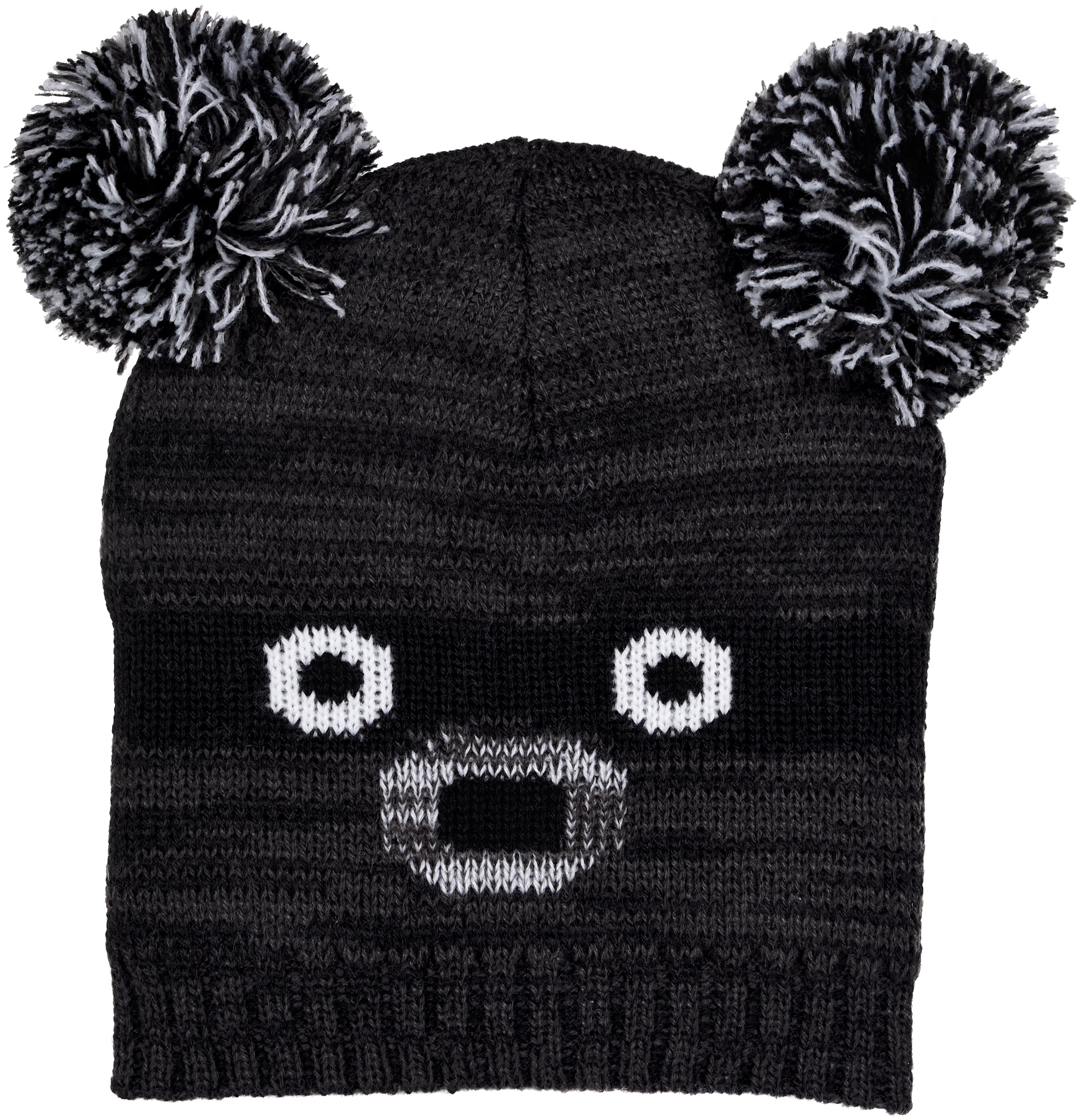 Toddler's Cute Animal Face Knit Beanies with Pom Ears in 5 Great