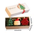 thumbnail image 3 of Hyknon 3pcs Christmas Scented Candle Set Christmas Decoration Christmas Tree House Santa Soy Wax with Exquisite Box Table Centerpirces for Home Party Holiday, 3 of 6