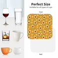 thumbnail image 5 of Leather Coasters with Heat-resistant for Drinks, Cute Avocado Orange Flower Cup Coasters Cup Pad Mat for Tabletop Protection, Coffee Table, Office Desk and Housewarming Gift, 5 of 5