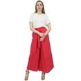 thumbnail image 7 of Phagun Solid Pink Ladies Fisherman Harem Pants Self Tie Waist Casual Wear-S, 7 of 7