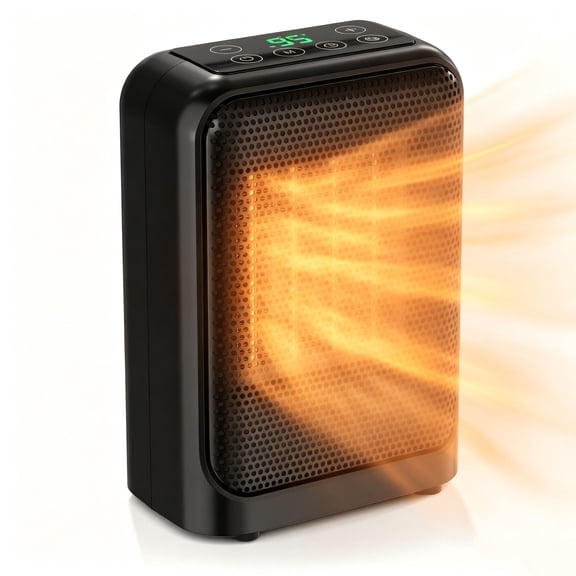 Auseo 1400W Space Heater with ETL Certified,  2S Rapid Heating, Multiple Safety Protection, Ceramic Heater for Home/Bathroom/Kitchen/Office, Black