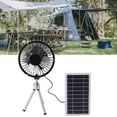 thumbnail image 6 of Solar Panel Powered Fan with Tripod Stand Portable Travel Camping Outdoor Fan Cooling Gadget, 6 of 9
