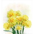 thumbnail image 3 of Ambesonne Flower Duvet Cover Set, Paint of Daffodils Bouquet, Queen, Yellow Green, 3 of 3