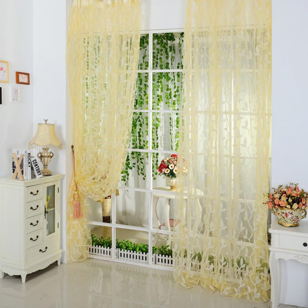 Countryside Sheer Window Sheer Curtains Peony Flower Pattern Rod Pocket Top Printed Voile Tulle Home Decor Curtain for Kids Dining Room 1 Panel, W 50 x L 72 inch, Pink 