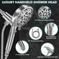 thumbnail image 5 of GPED High-Pressure 10-Setting Handheld Shower Head with New Magnetic Guidance Docking System, Giant 5 inch Face and Magnetic Bracket, Extra-long 59 inch Stainless Steel Hose/All Chrome Finish, 5 of 7