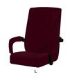 thumbnail image 3 of Langgg Velvet Armchair Cover Wide Applications Gaming Chair Slipcovers Easy To Care Computer Chair Cover Wine Red L, 3 of 6