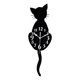 thumbnail image 1 of Reloj de pared con cola de gato en 3D Silence para dormitorio infantil, guardería, sala de estudio 150x468 mm, 1 of 9