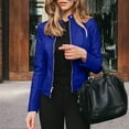 thumbnail image 1 of PVCS Women Long Sleeve Open Front Short Cardigan Short Suit Jacket Coat Top, 1 of 8