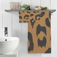 thumbnail image 5 of Dreamtimes Leopard Print Soft Cotton Towel Sets 2 Piece, 1 Bath Towel 1 Hand Towel Quick Dry Highly Absorbent Bath Towels Washcloths for Bathroom, Gym, Hotel, and Spa, 5 of 7
