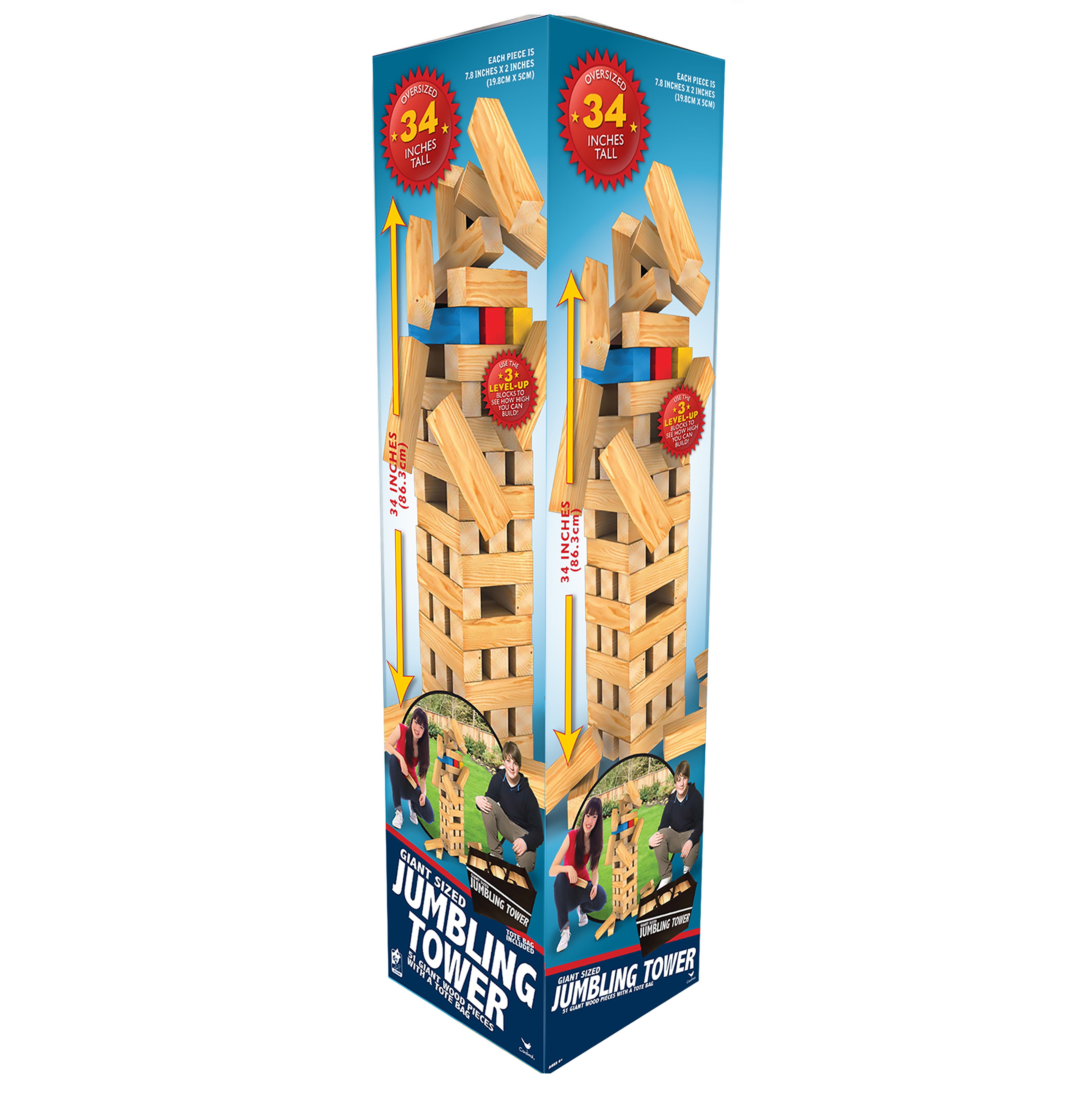 Toys Games Stacking & Balancing Games Jumbo Tower Game Ocean 5 XXL