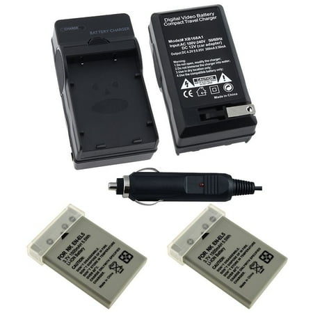 Insten 2 Pack EN EL5 Battery Car Travel Charger for Nikon Insten 2 Pack EN EL5 Battery Car Travel Charger for Nikon