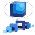 thumbnail image 3 of Rompecabezas 3D Bloques de construcción Ladrillos educativos del estrés Juegos Juguete para adultos Azul 2 Salvador Bloques de construcción de cubos, 3 of 10