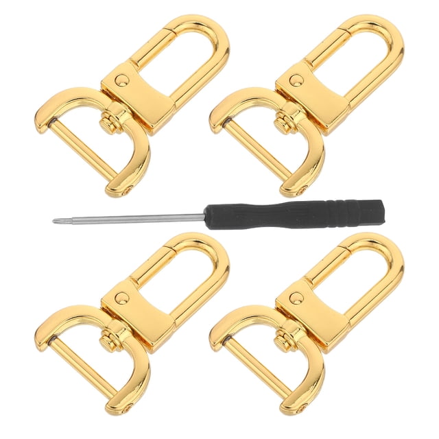 AURARMLET 1Jgo Metálico Giratorio Dorado Para Bolso Con Kit De Reparación Y Destornillador