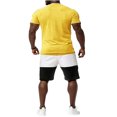 thumbnail image 3 of Mens Graphic T Shirt Crew Neck Short Sleeve Casual Streetwear Fashion Tee Daily Outfit Top Yellow 3XL, 3 of 3