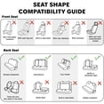 thumbnail image 7 of 2019-2023 Car Seat Cover for Hyundai Nexo , Gray and Black Car Seat Covers, Faux Leather 5 Seats Full Set With Lumbar Support Beautify Interior, Airbag-Compatible, 7 of 7