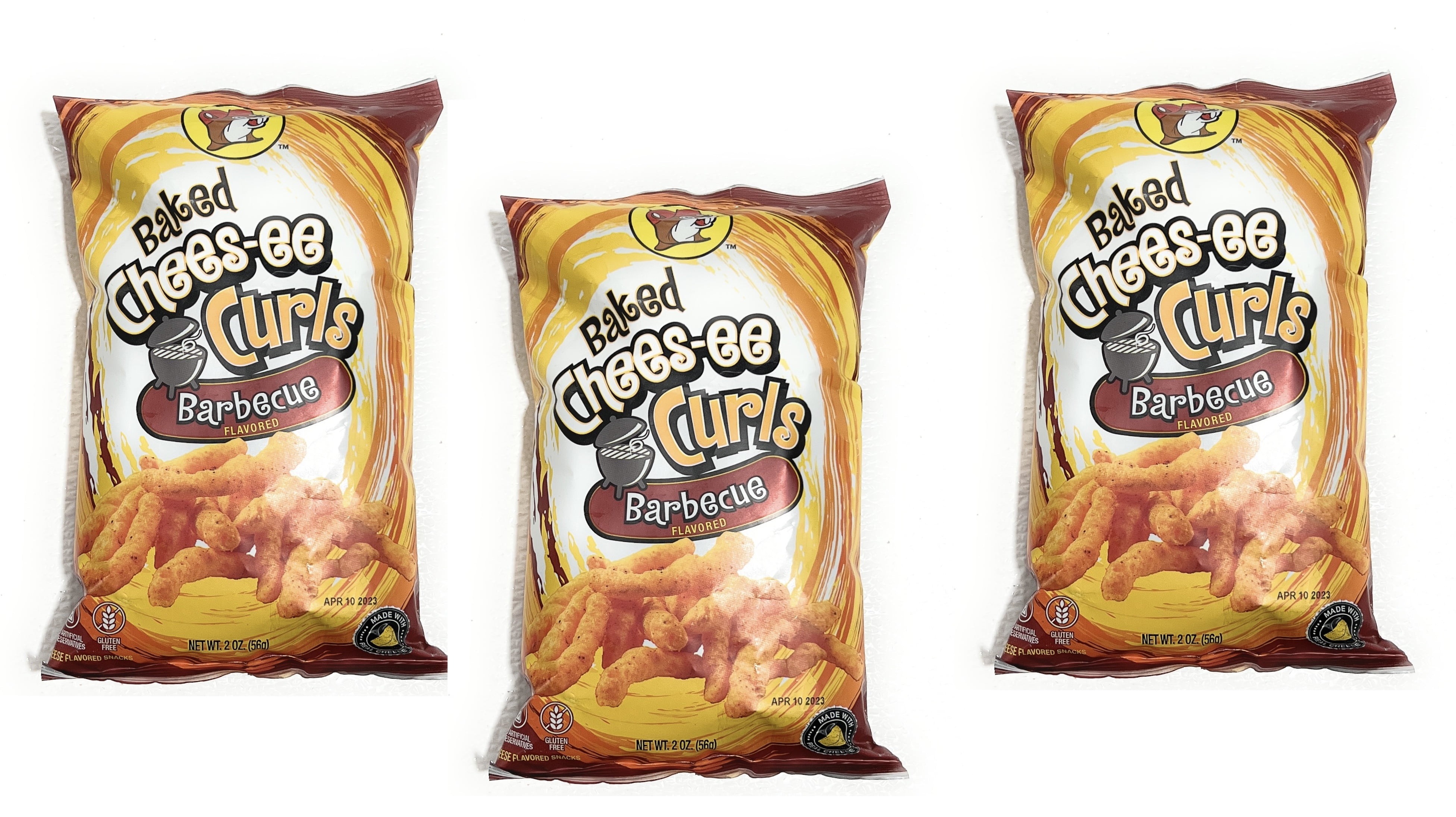 Bucee's Barbecue BBQ Cheesee Curls 2oz 3 bags