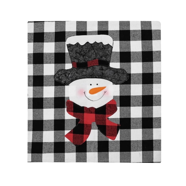 Tamaño del producto 55x48cm Nueva decoración navideña a cuadros rojos y negros funda para silla de muñeco de nieve de anciano suministros de decoración para el hogar ANGGREK Otros
