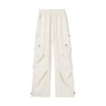 thumbnail image 3 of Men'S Baggy Cargo Pants Waterproof Wide Leg Elastic Waist Parachute Pants With Pockets Loose Streetwear Outdoor Hiking, 3 of 8