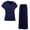 #8236:1 Pack, Navy Blue, variant on Cadmus 2-Piece Sets for Women Short Sleeve Tops Wide Leg Pants with Pockets, Navy Blue, M
