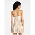 thumbnail image 3 of No Boundaries Ruffle Babydoll Cami and Flare Skort Set, 2-Piece, Women’s XXS-XXL, 3 of 6