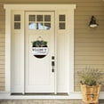 thumbnail image 4 of Eveokoki 11" Welcome Home Sign for Front Door Farmhouse Porch ,Rustic Round Wooden Hanging Signs for Housewarming gift Christmas Festival Decoration Wall Decor Outdoor Indoor, 4 of 5
