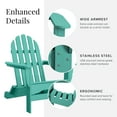 thumbnail image 7 of DuroGreen Adirondack Chair Set Made With All-Weather Tangent lumber, 2 Chairs, 1 Side Table, Oversized, High End Patio Furniture for Porch, Lawn, or Deck, No Maintenance, USA Made, Aruba, 7 of 7