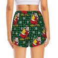 thumbnail image 2 of Lsque Vintage Santa Skiing Green Plaid Printed Women's Running Shorts with Liner Pockets,Elastic Quick Dry Workout Athletic Gym Yoga Shorts,Womens High Waist Shorts-Medium, 2 of 9
