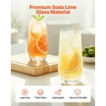 thumbnail image 3 of 16 Piece Crystal Glassware Set 8 Highball 18.26 Oz and 8 Cocktail 11.5 Oz for Beer Juice Wine Smoothie Soda, 3 of 6
