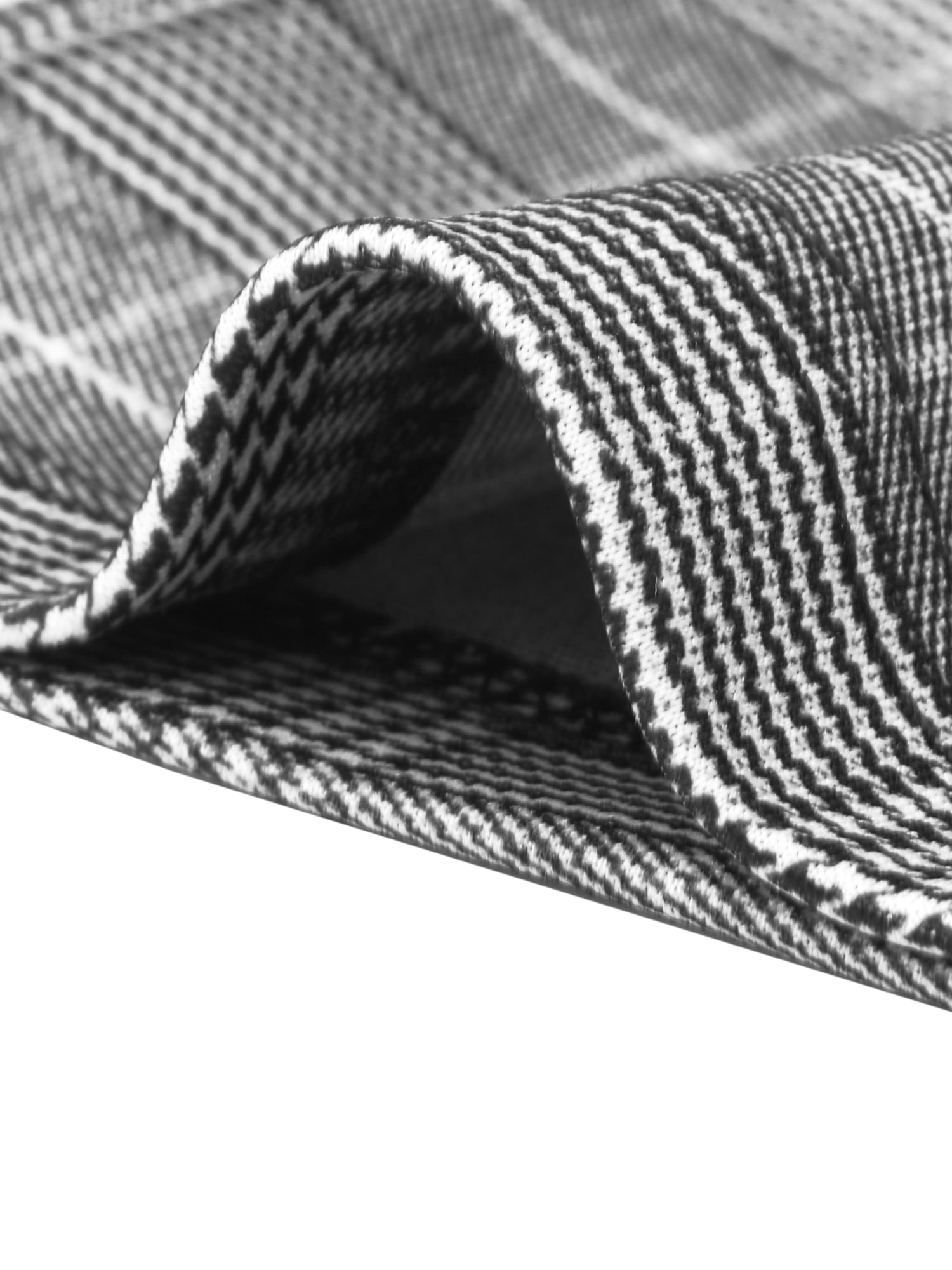 DARING DIVA Women's Tartan Plaid Pants Elastic Waist Straight Long Trousers M Grey Black
