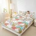 thumbnail image 4 of Feelyou Dreamy Rainbow Cloud Twin Sheet Sets, Kawaii Stars Starry Sky Twin Fitted Sheet, Teens Kids Boys Girls Flat Sheet, Microfiber Bedroom Decor, 3pcs, 4 of 7
