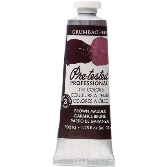 Grumbacher Pre-Tested Oil Color, 37ml Tube, Brown Madder