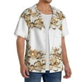 thumbnail image 4 of KLL Christmas Print Men's Shirt Short Sleeve Button Down Summer Cuba Beach Shirts- Small, 4 of 7