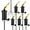 6 Pack, variant on Home Garden Torch Set of 6, 16oz Outdoor Metal Torch Garden Décor, 59-Inch Upgraded Citronella Torches with 3-Prong Grounded Stake, Metal Light Torches for Party Patio Pathway
