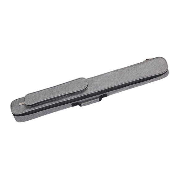 Almencla 1/2 Pool Cue Case Portable Zipper Storage Pouch for Adults Exercise Training Grey