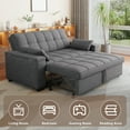 thumbnail image 2 of Aiho 3-in-1 Loveseat Sofa Bed with Armrest Storage, Compact Sleeper for Bedroom, Dark Gray, 2 of 10