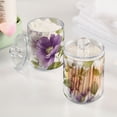 thumbnail image 5 of Elegant Purple Flowers Green Leaves Translucent Plastic Cans Storage Canisters with Lid Set of 4, 5 of 7